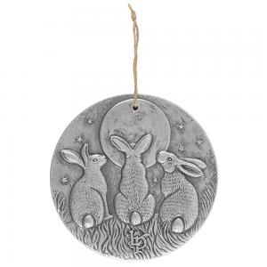 Image of Silver Effect Moon Shadows Plaque by Lisa Parker