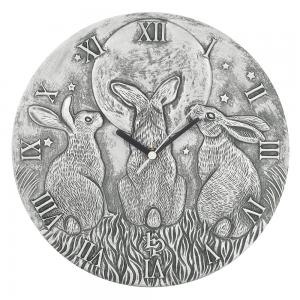 Image of Silver Effect Terracotta Moon Shadows Clock by Lisa Parker