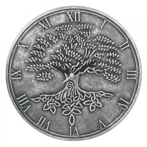 Image of Silver Effect Tree of Life Clock by Lisa Parker