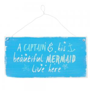 Image of Captain And Mermaid Metal Sign