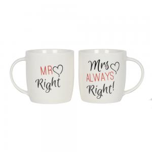 Image of Box of 2 Mr & Mrs Mugs