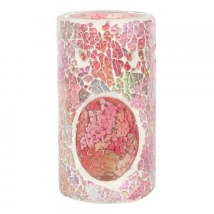 Image of Pillar Pink Iridescent Crackle Oil Burner