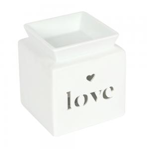 Image of White Love Cut Out Oil Burner