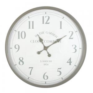 Image of Grey Garden Clock with Glass