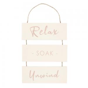 Image of Relax, Soak, Unwind Hanging Sign