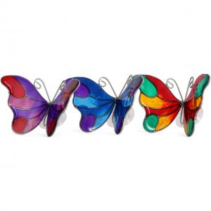Image of Box of 6 Butterfly Suncatchers With Suction Cups