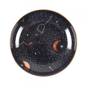 Image of 10.5cm Ceramic Purple Star Sign Trinket Dish