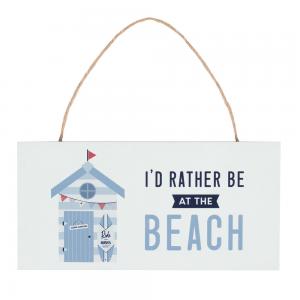 Image of I'd Rather Be At The Beach Hanging Sign