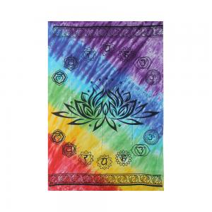 Image of Chakra Lotus Cotton Tapestry