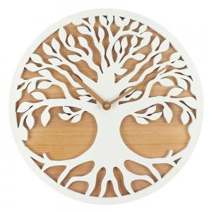 Image of 40cm White Tree of Life Cut Out Clock