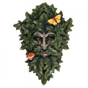 Image of 29x21cm Leafy Green Man Wall Plaque