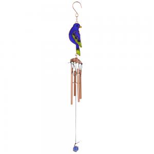 Image of Sitting Blue Bird Windchime with Bell