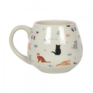 Image of Cat Print Rounded Mug