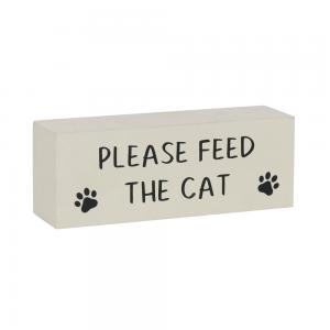 Image of Reversible Cat Has Been Fed Block Sign