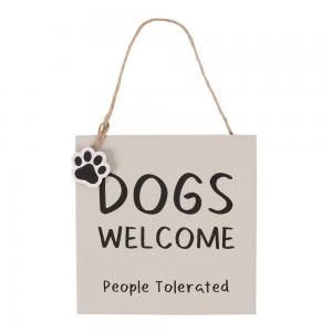 Image of Dogs Welcome Hanging Sign