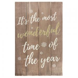 Image of It's the Most Wonderful Time of the Year Wooden Plaque
