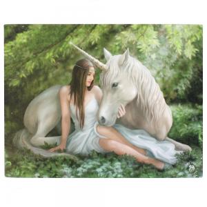 Image of 25x19cm Small Pure Heart Canvas Plaque by Anne Stokes