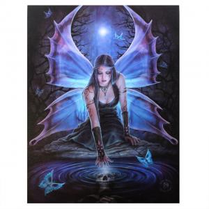 Image of 19x25cm Immortal Flight Canvas Plaque by Anne Stokes