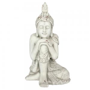 Image of White Hands on Knee Garden Buddha