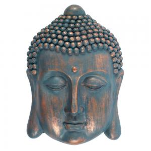 Image of Blue Buddha Head Plaque