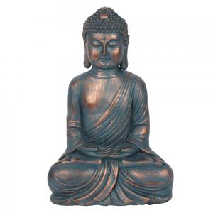 Image of Small Blue Hands in Lap Sitting Buddha